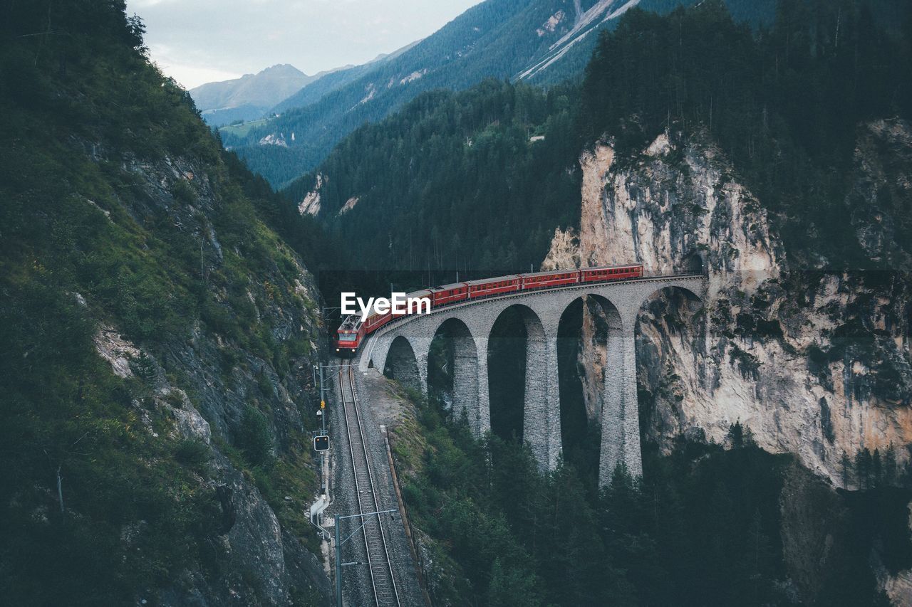 Landwasser bridge in switzerland 