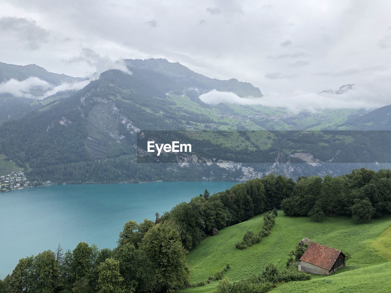 Walensee - switzerland scenic view of snowcapped mountains against sky