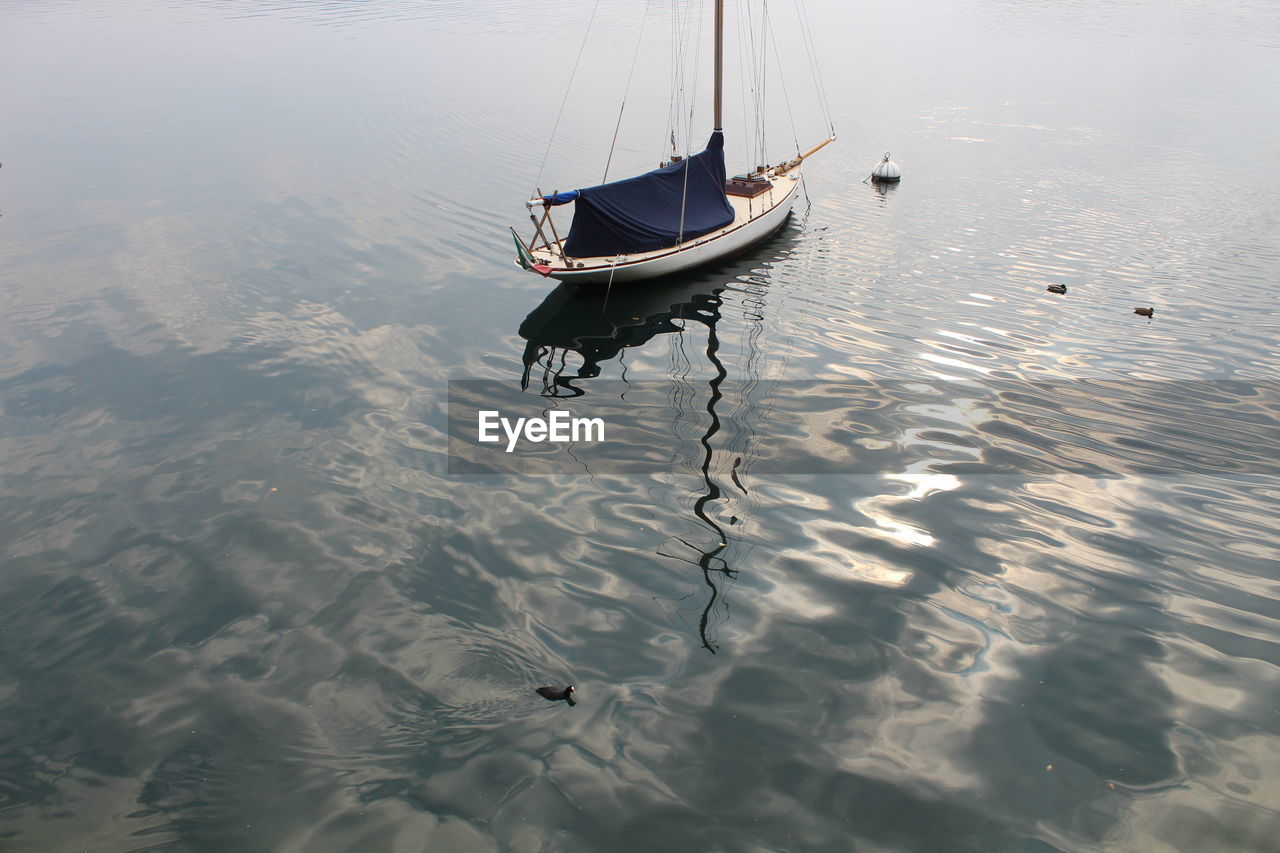 Boats in lake