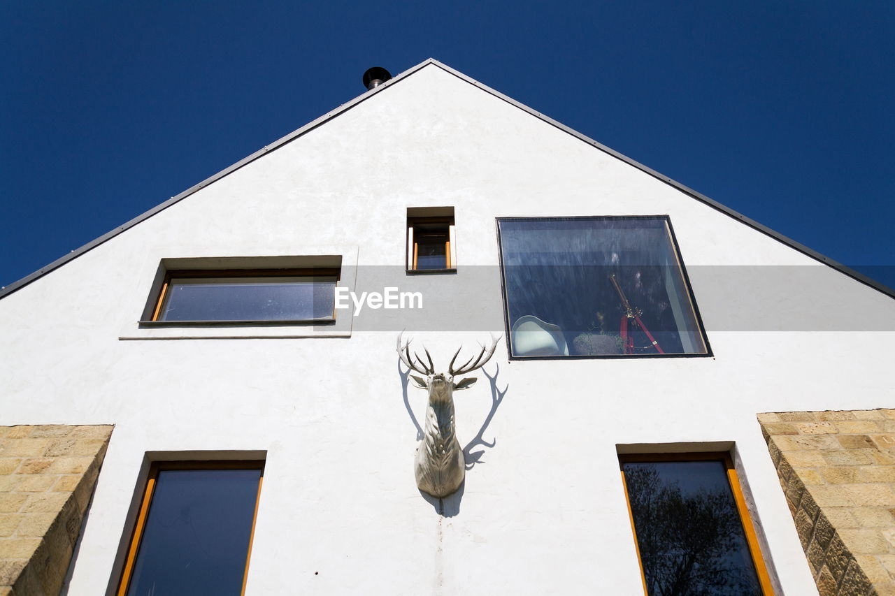 low angle view of building against clear sky