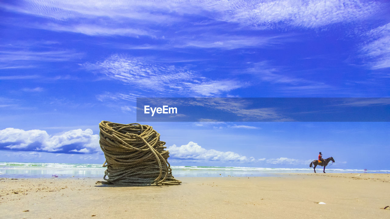 Fishingboat ropes atlabadi beach accra ghana.