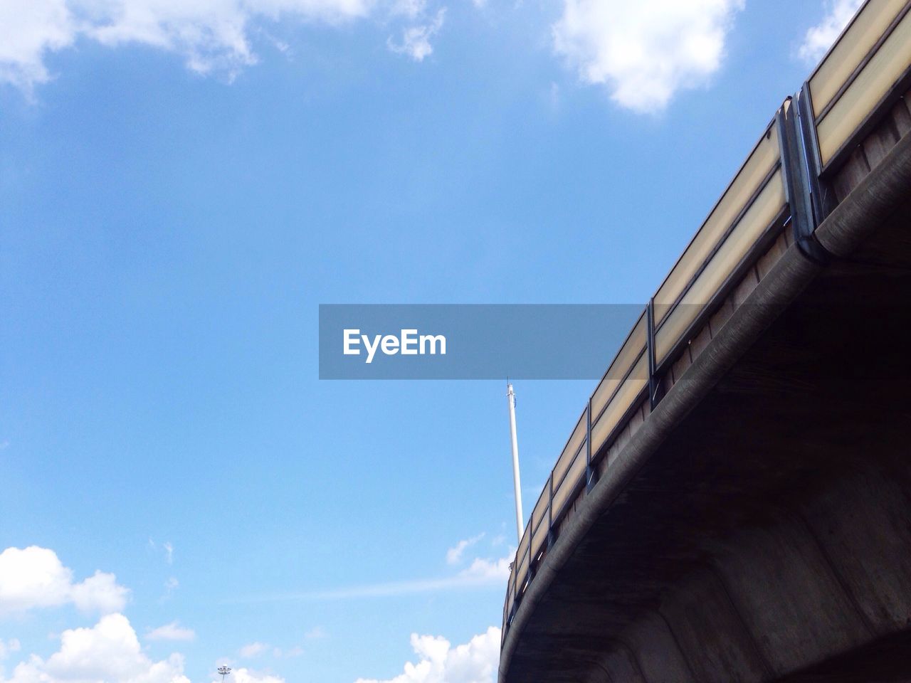 Low angle view of overpass against sky