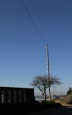 LOW ANGLE VIEW OF BUILT STRUCTURES AGAINST BLUE SKY