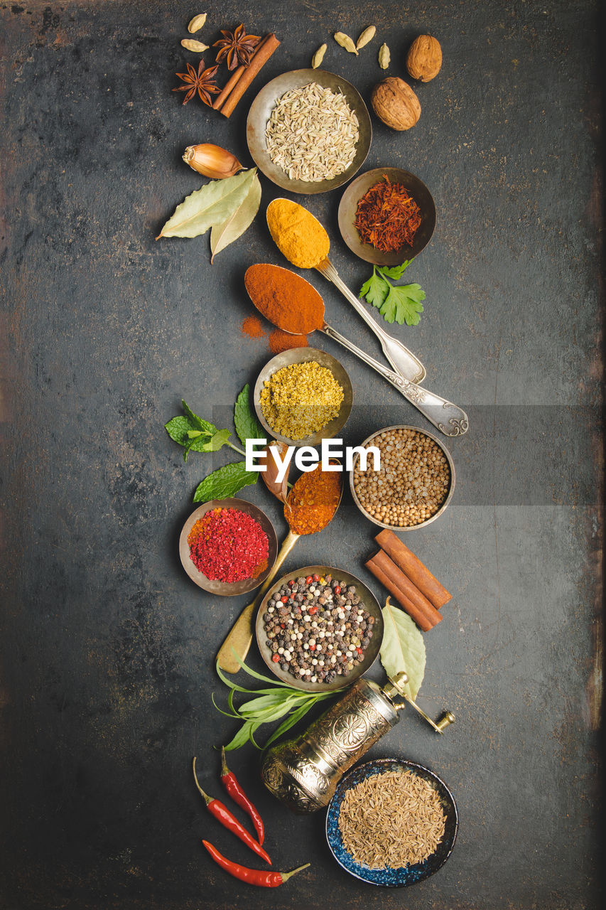 high angle view of food in container on table