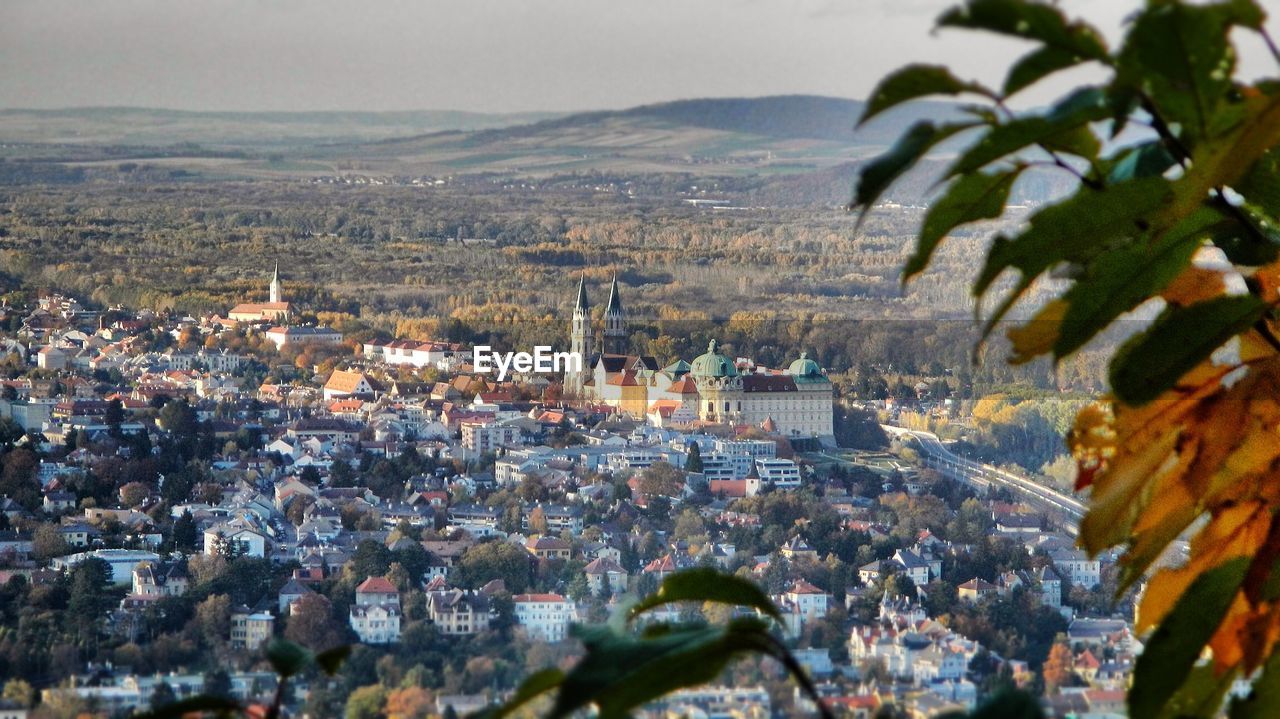 High angle view of cityscape