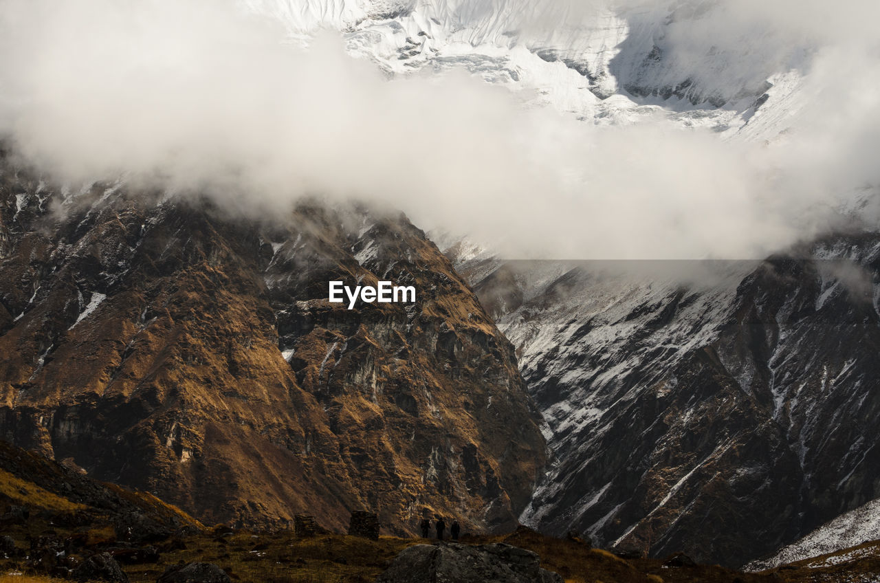 Scenic view of rocky mountains