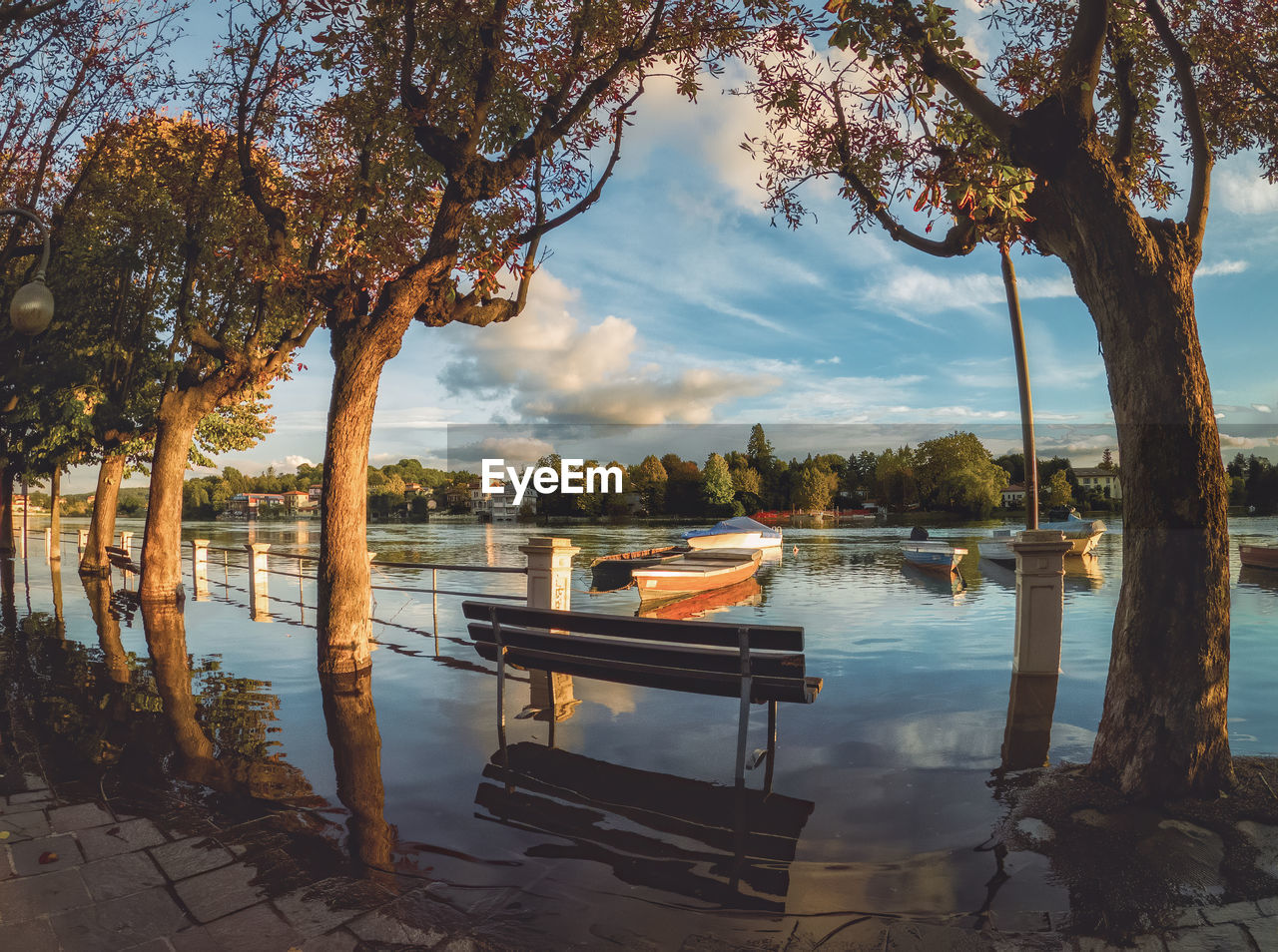 Scenic view of river against sky