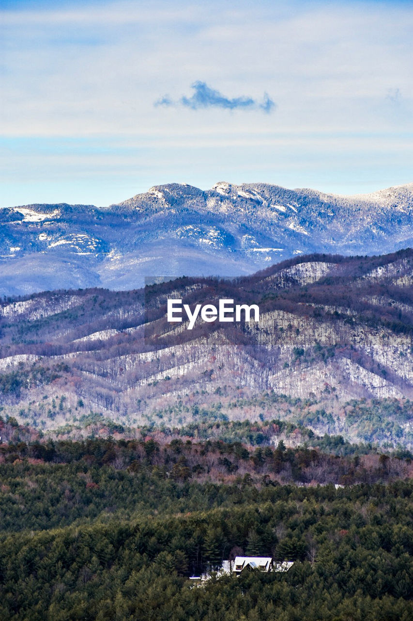 High angle view of landscape against sky