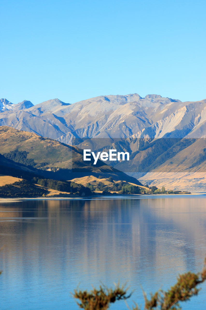 SCENIC VIEW OF LAKE BY MOUNTAINS AGAINST SKY