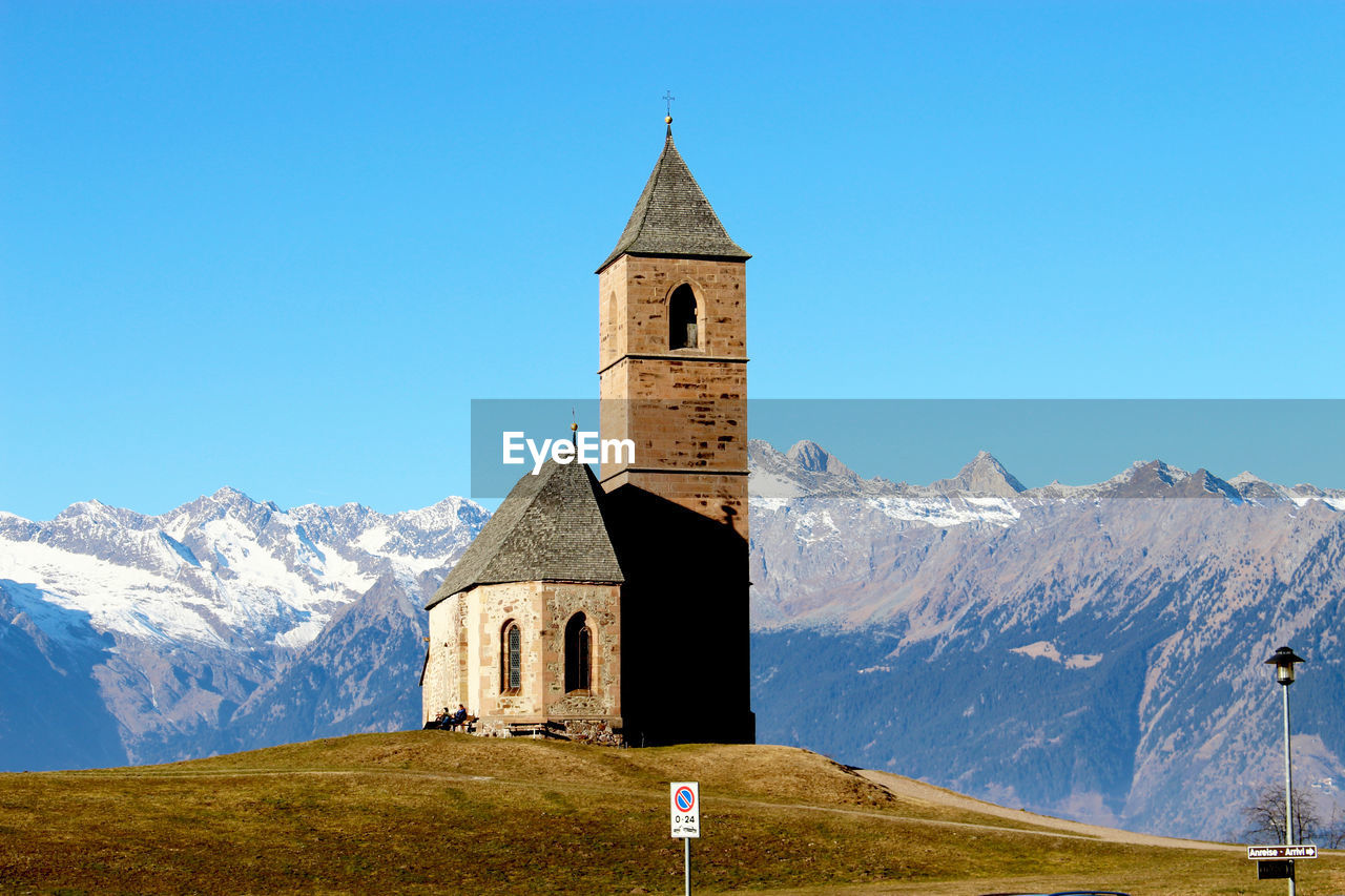 Church against sky during winter