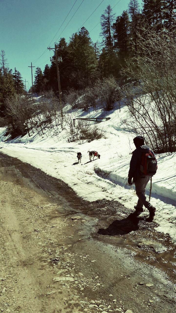 FULL LENGTH OF MAN ON SNOW