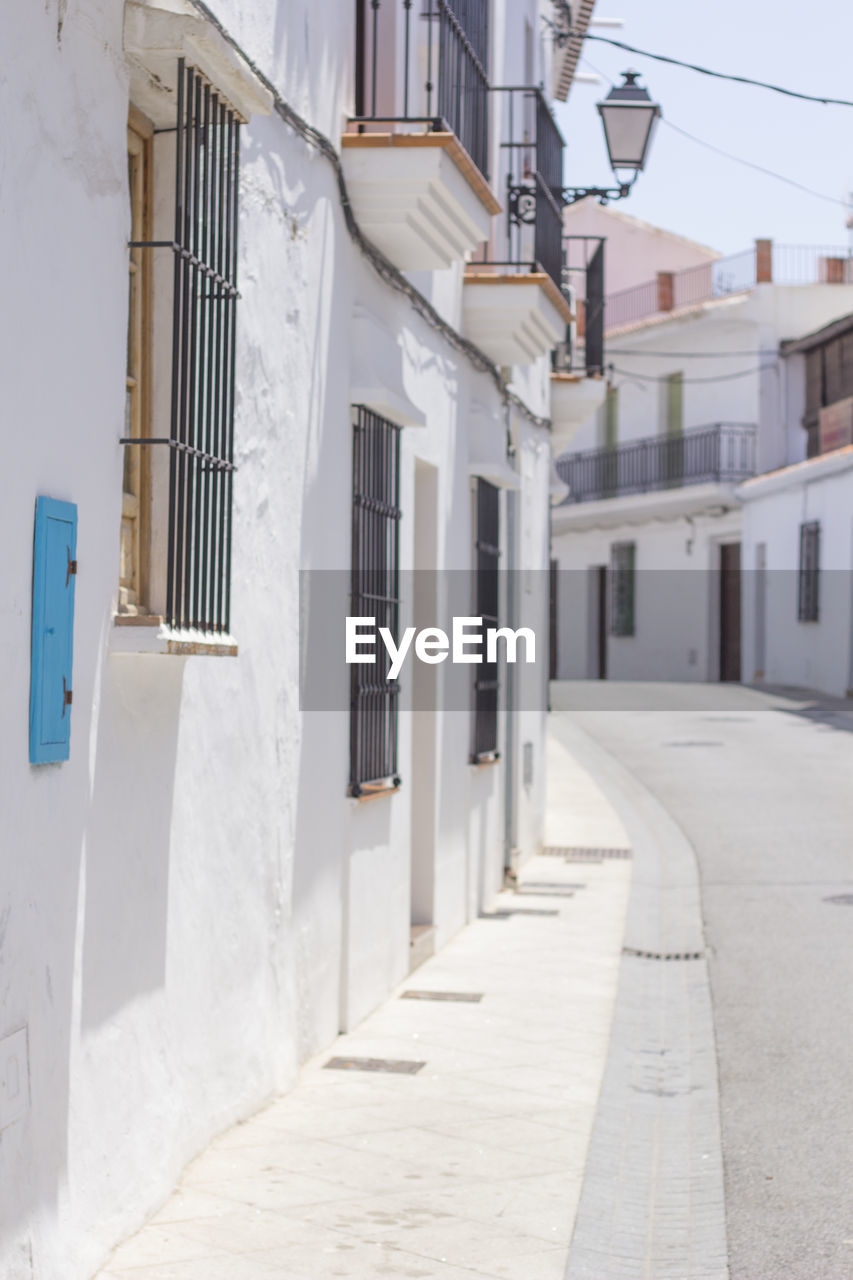 Street amidst houses