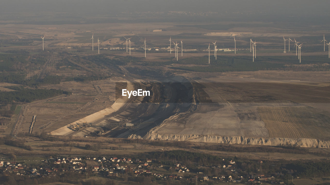 HIGH ANGLE VIEW OF LANDSCAPE BY ROAD