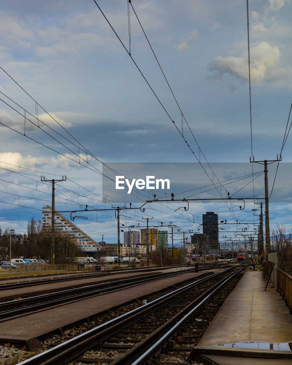 RAILWAY TRACKS AGAINST SKY