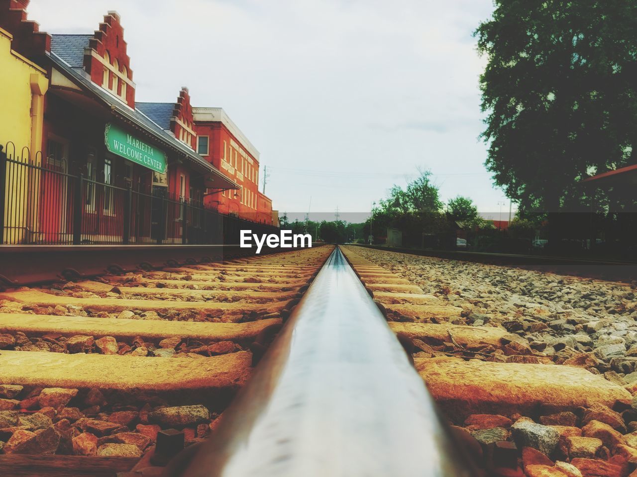 SURFACE LEVEL OF RAILROAD TRACKS ALONG PLANTS