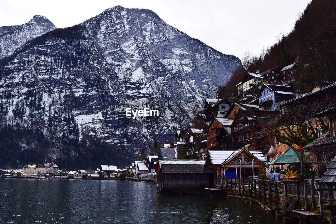 Residential district by lake