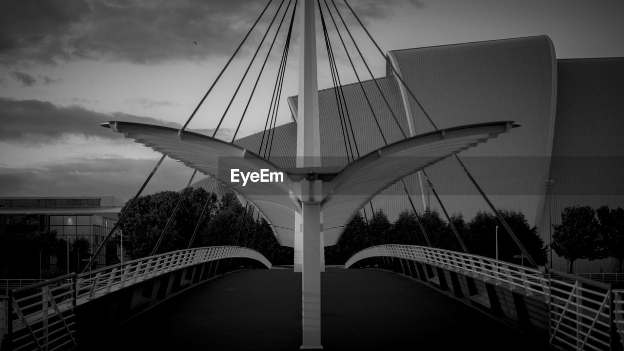 SUSPENSION BRIDGE AGAINST SKY