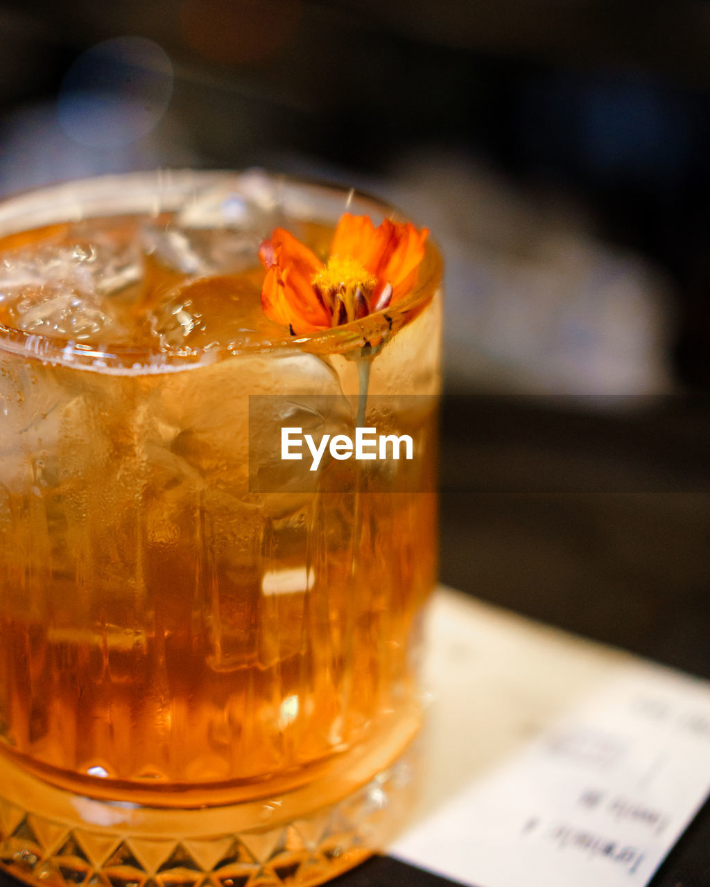 Close-up of drink on table