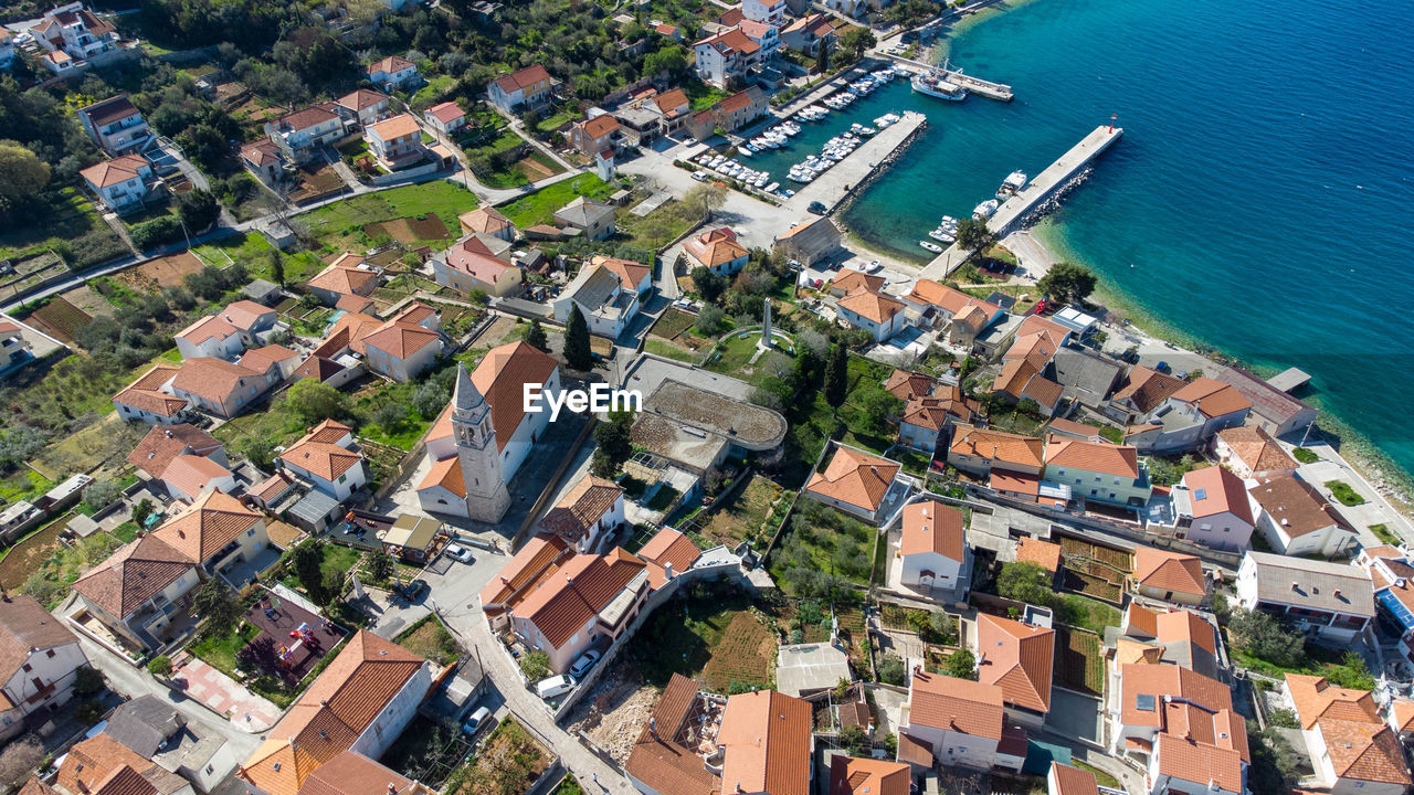 Kali town on island ugljan in zadar archipelago, croatia