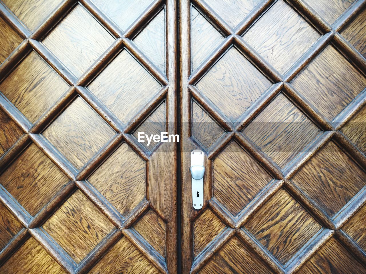 Full frame shot of closed wooden door