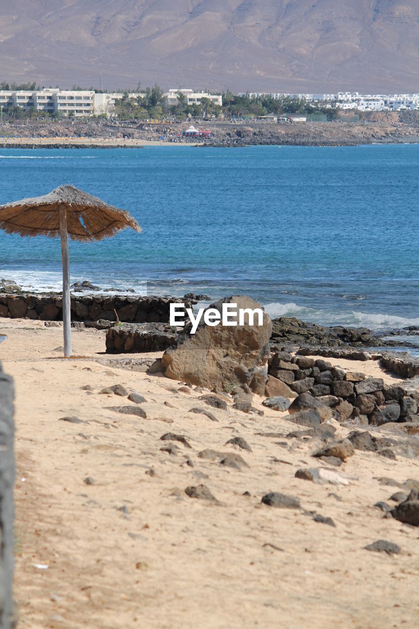 Thatched roof at beach