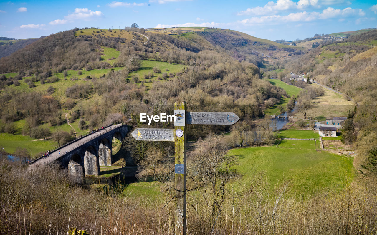 The view across monsal dale from monsal head in the peak district national park in derbyshire, uk. 
