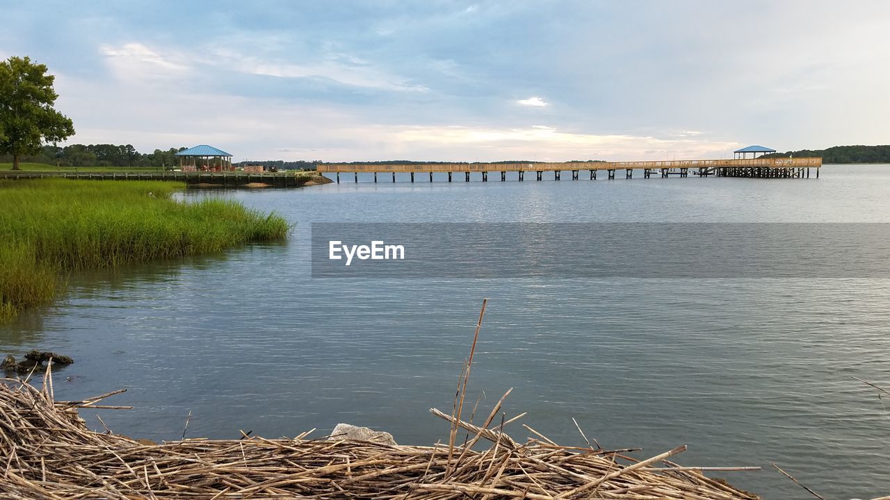 VIEW OF LAKE AGAINST SKY