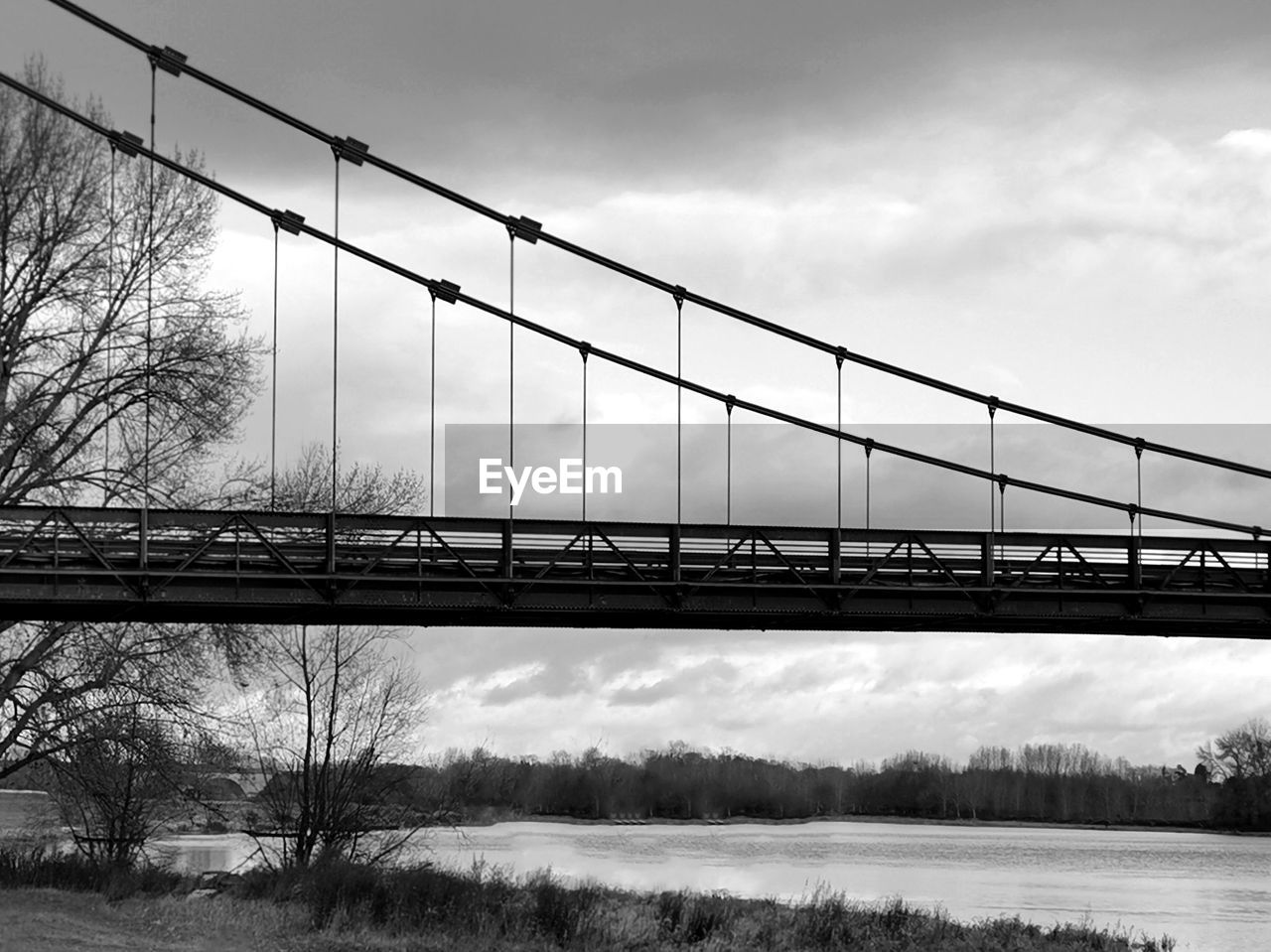 bridge, black and white, sky, architecture, built structure, monochrome, nature, water, monochrome photography, transportation, cloud, river, no people, tree, travel destinations, plant, environment, outdoors, landscape, travel, line, city, scenics - nature, day, fog, tranquility, beauty in nature, reflection, tourism, tranquil scene