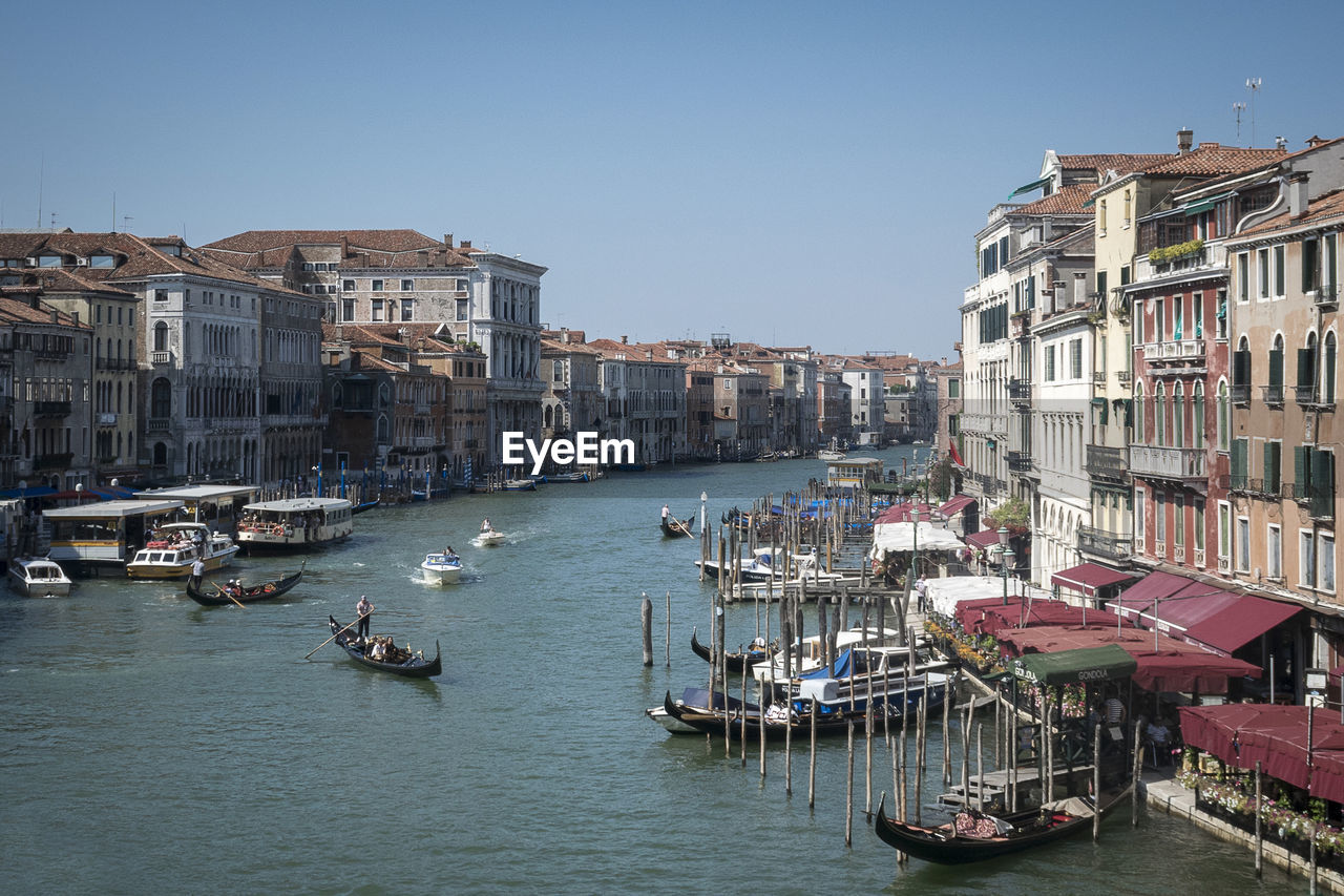 Boats in a city