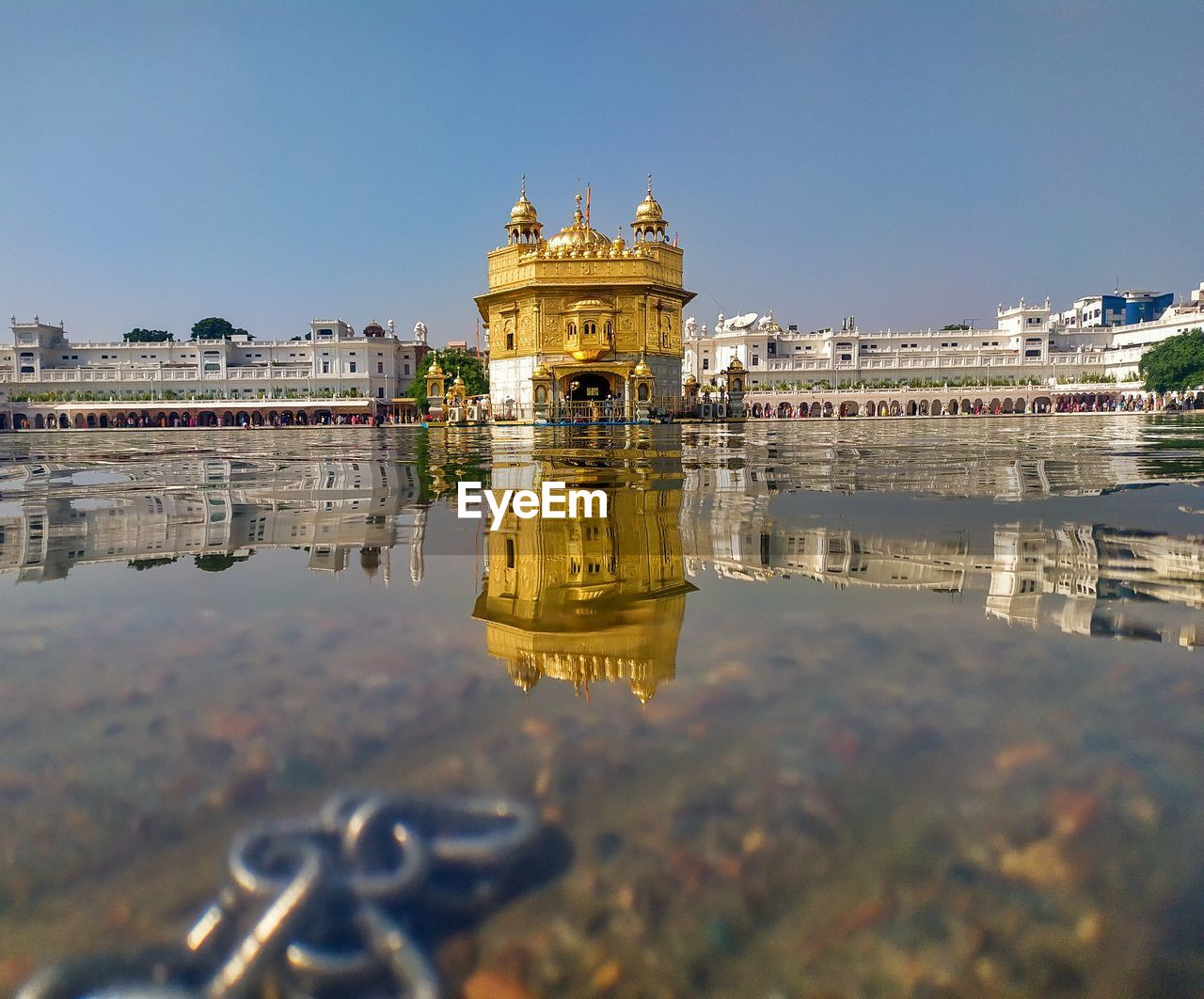 Reflection of buildings in water