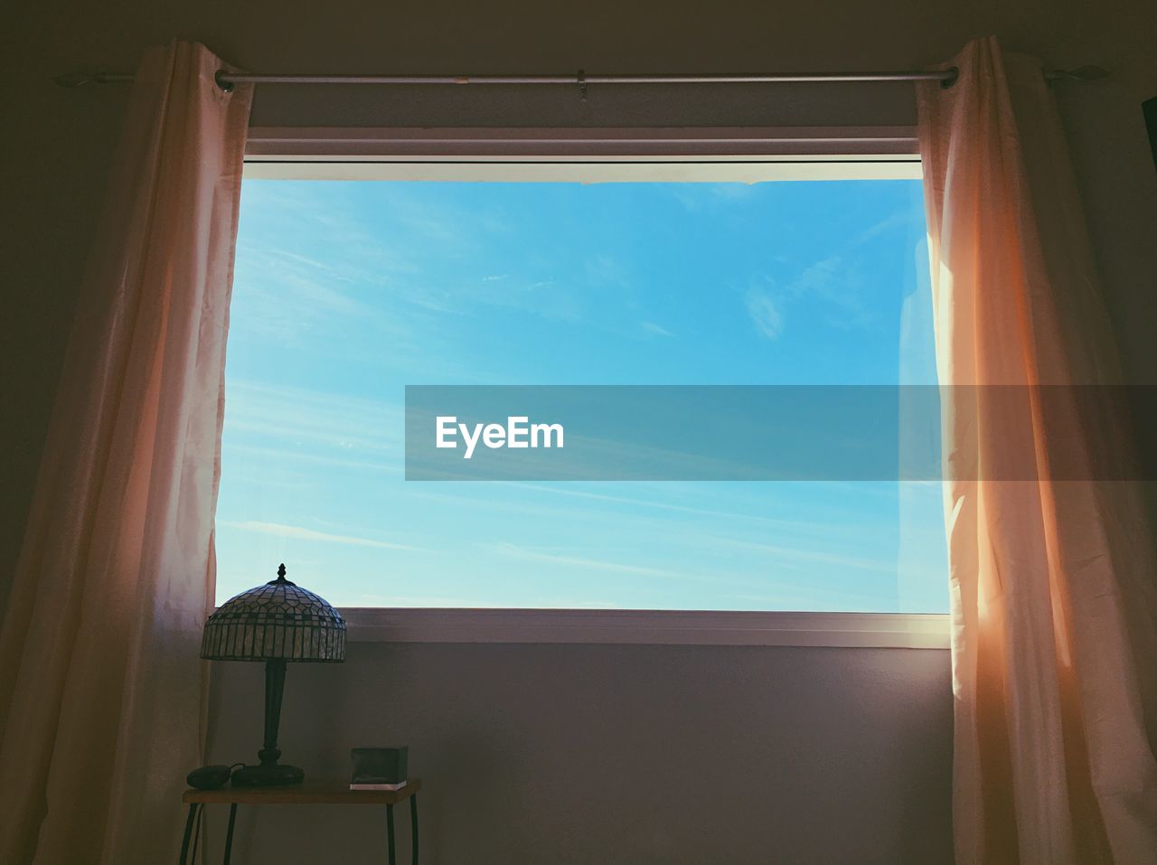 View of sky seen through window