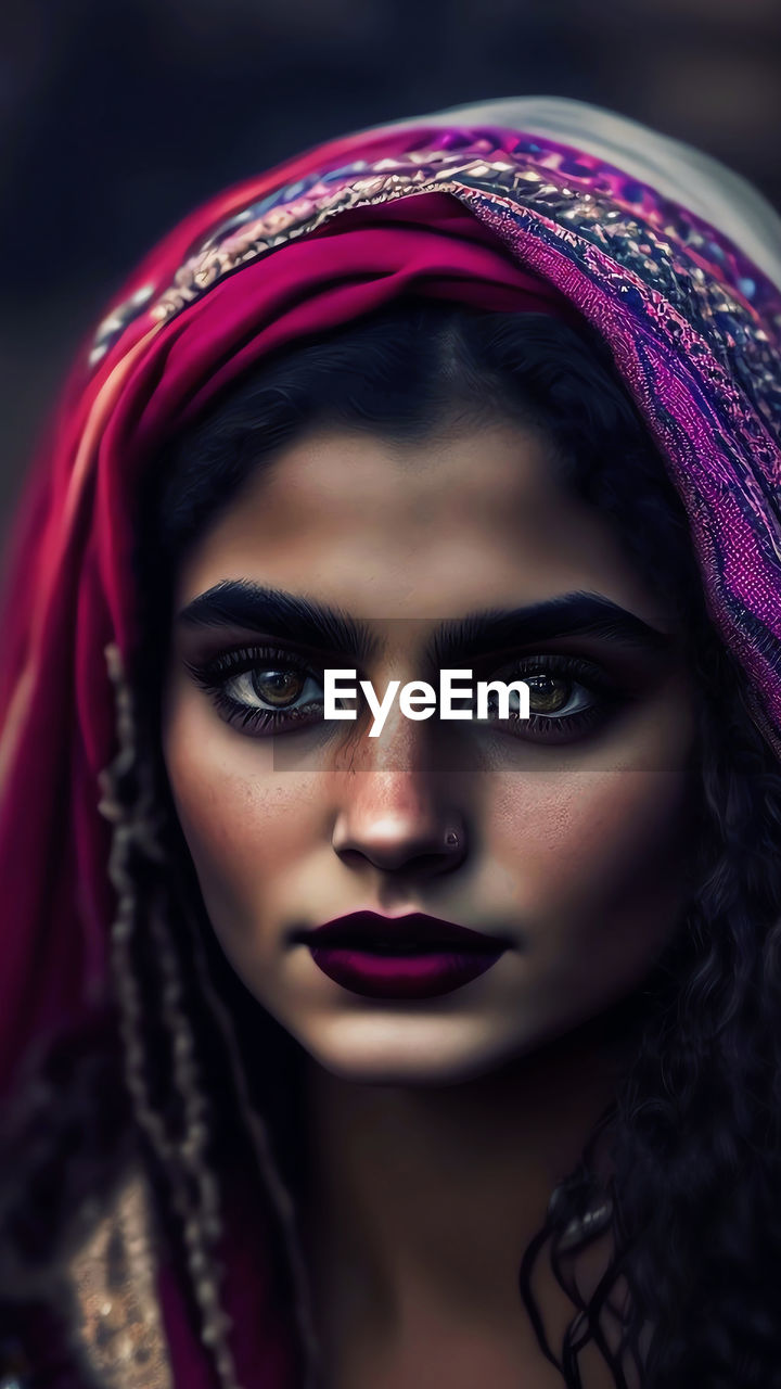 Photo portrait of a gypsy girl
