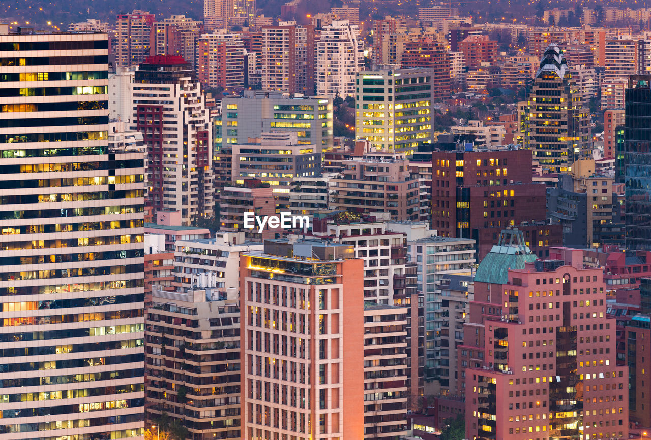 Residential and office buildings at providencia and las condes districts in santiago de chile