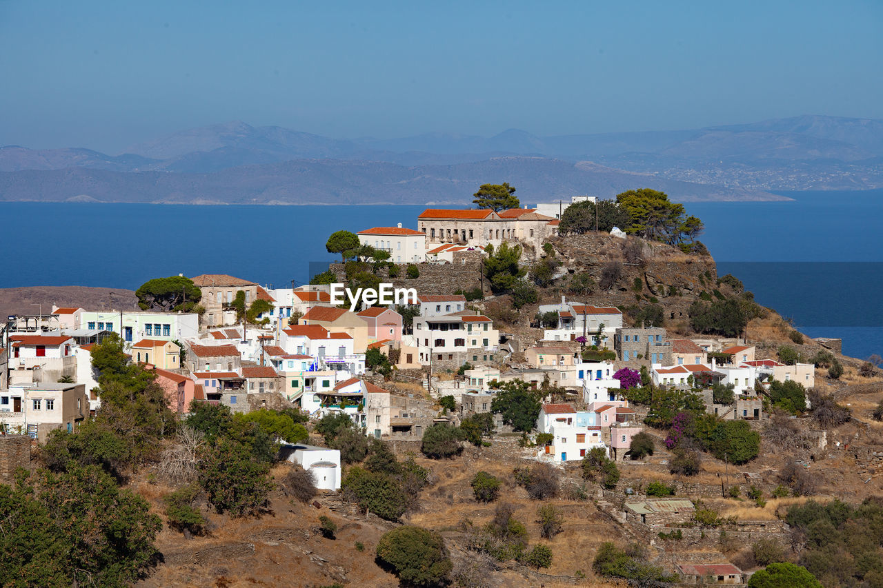 The mountain village of ioulida in kea, greece