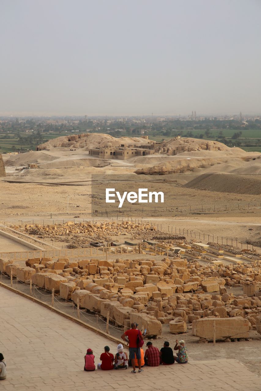 Desert landscape near luxor in egypt