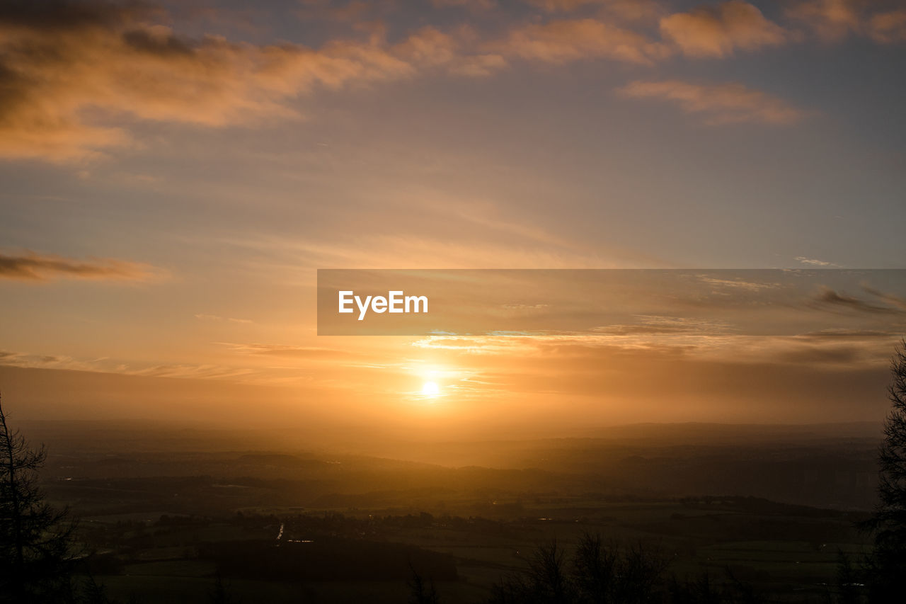 Sunset over landscape