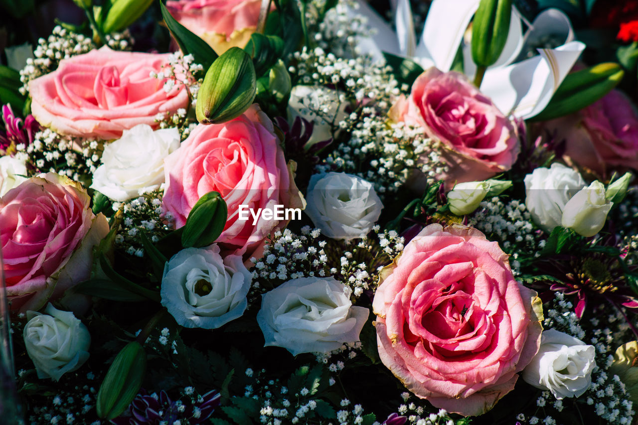 CLOSE-UP OF ROSES BOUQUET