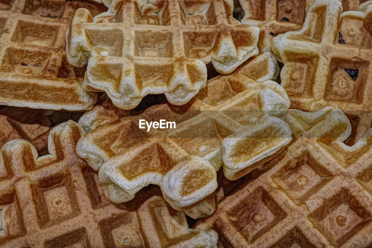 Background of belgian waffles 