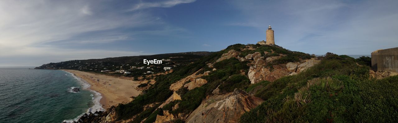 Panoramic shot of beach against sky