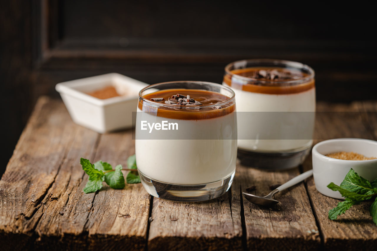 high angle view of coffee on table