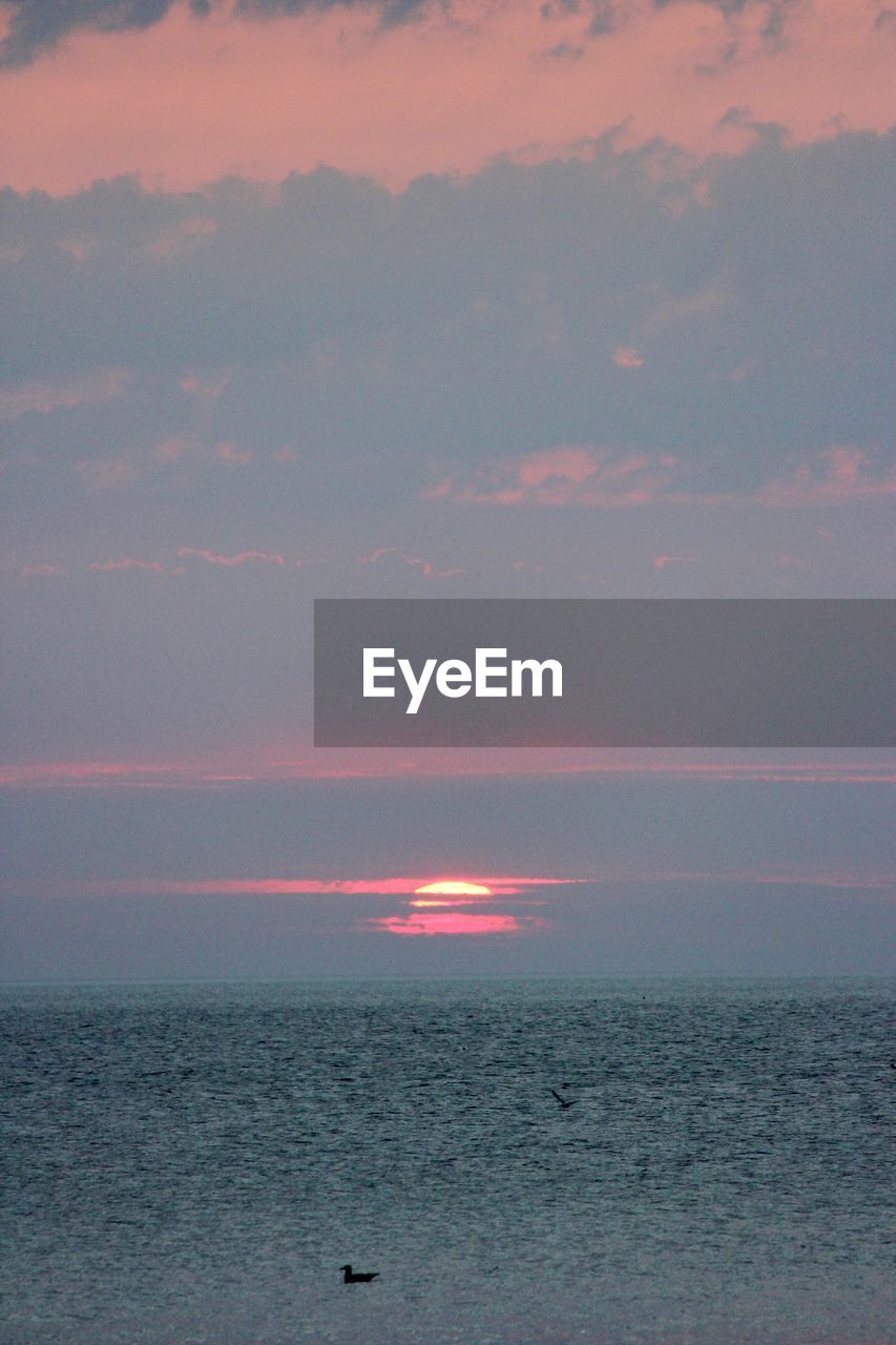 SCENIC VIEW OF SEA DURING SUNSET