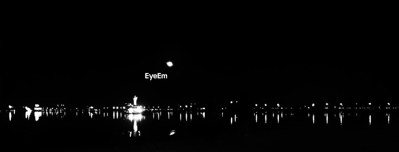 VIEW OF ILLUMINATED BUILDINGS AT NIGHT