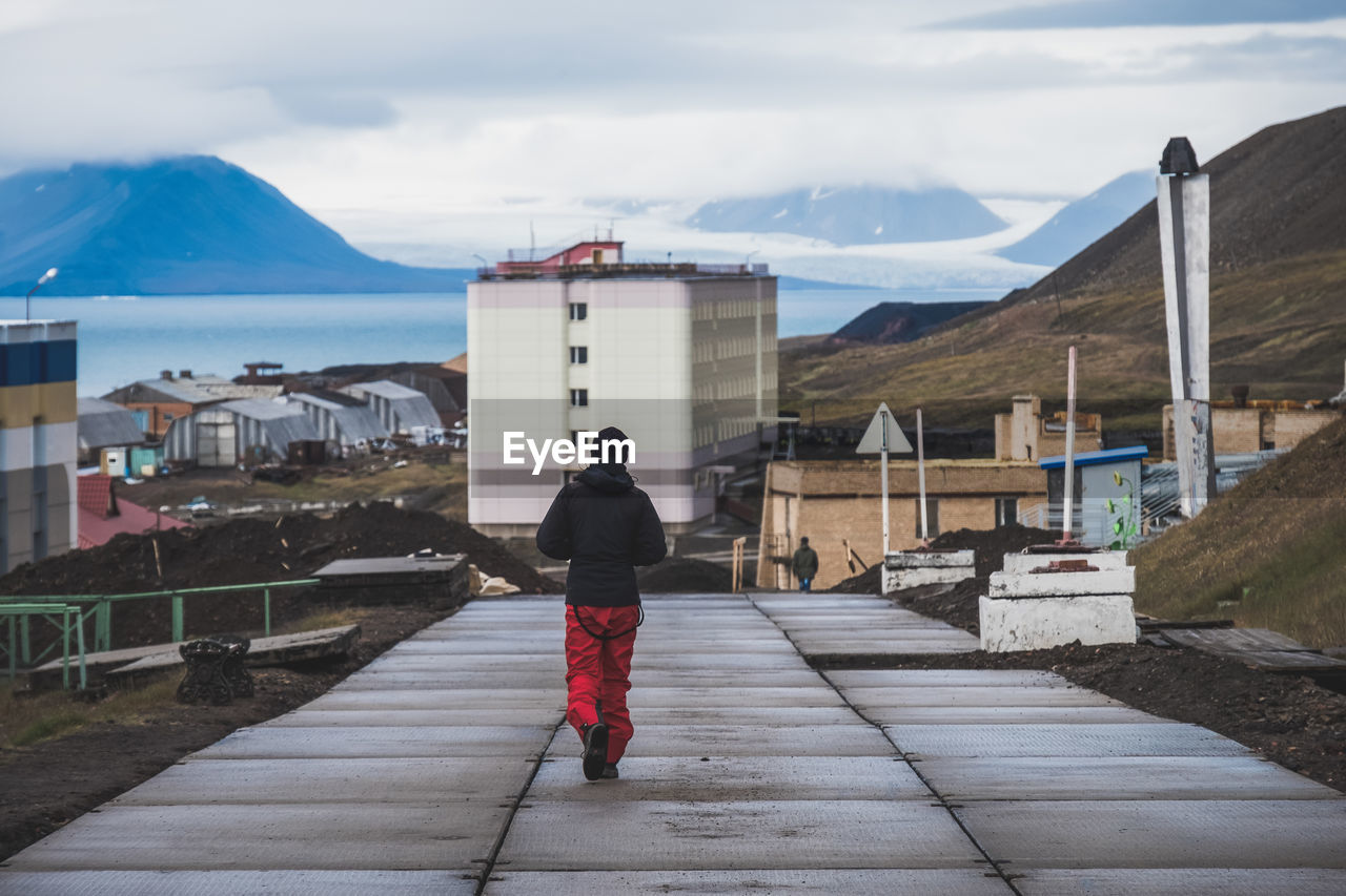 Russian settlement of barentsburg, svalbard