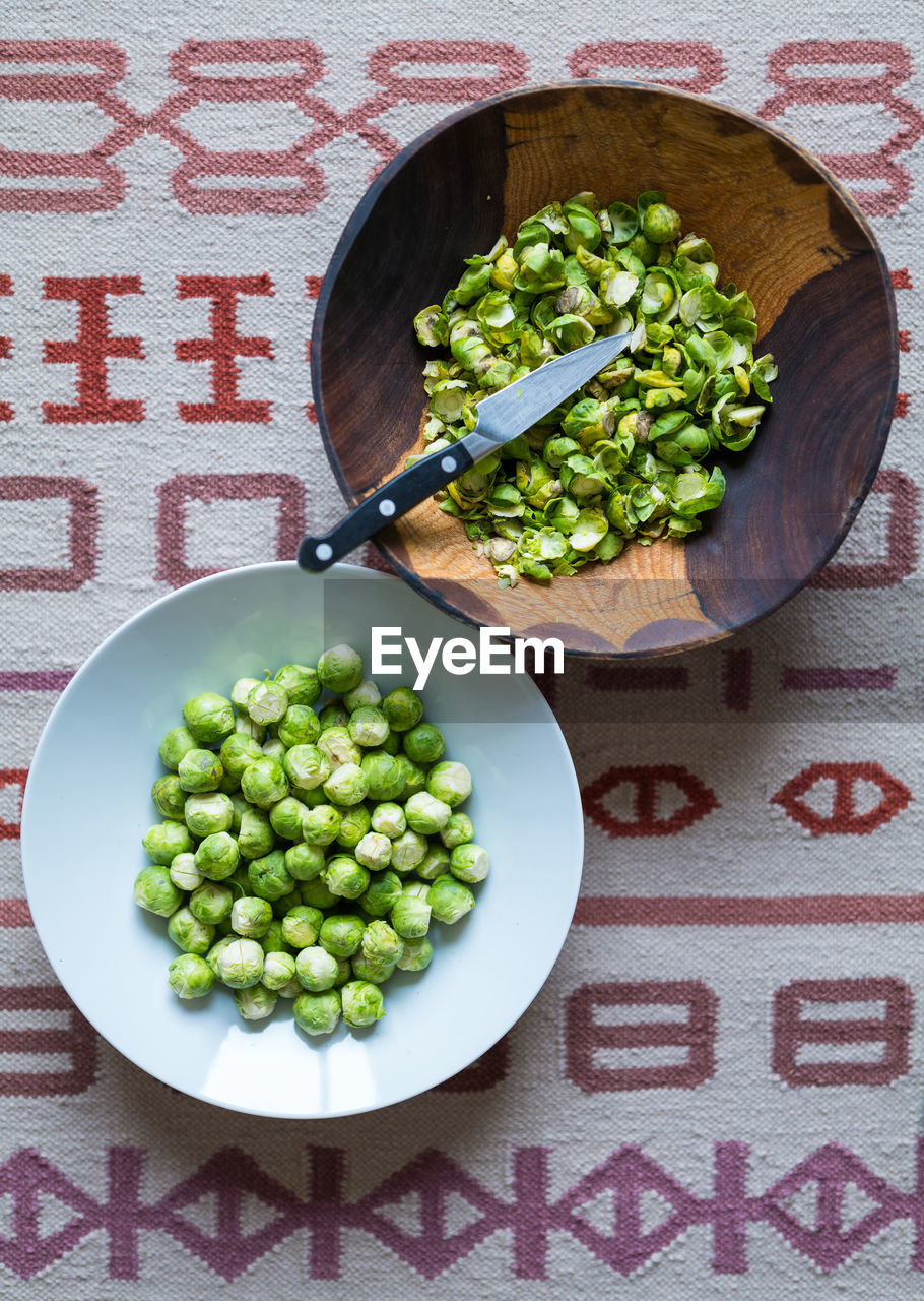 high angle view of food in plate