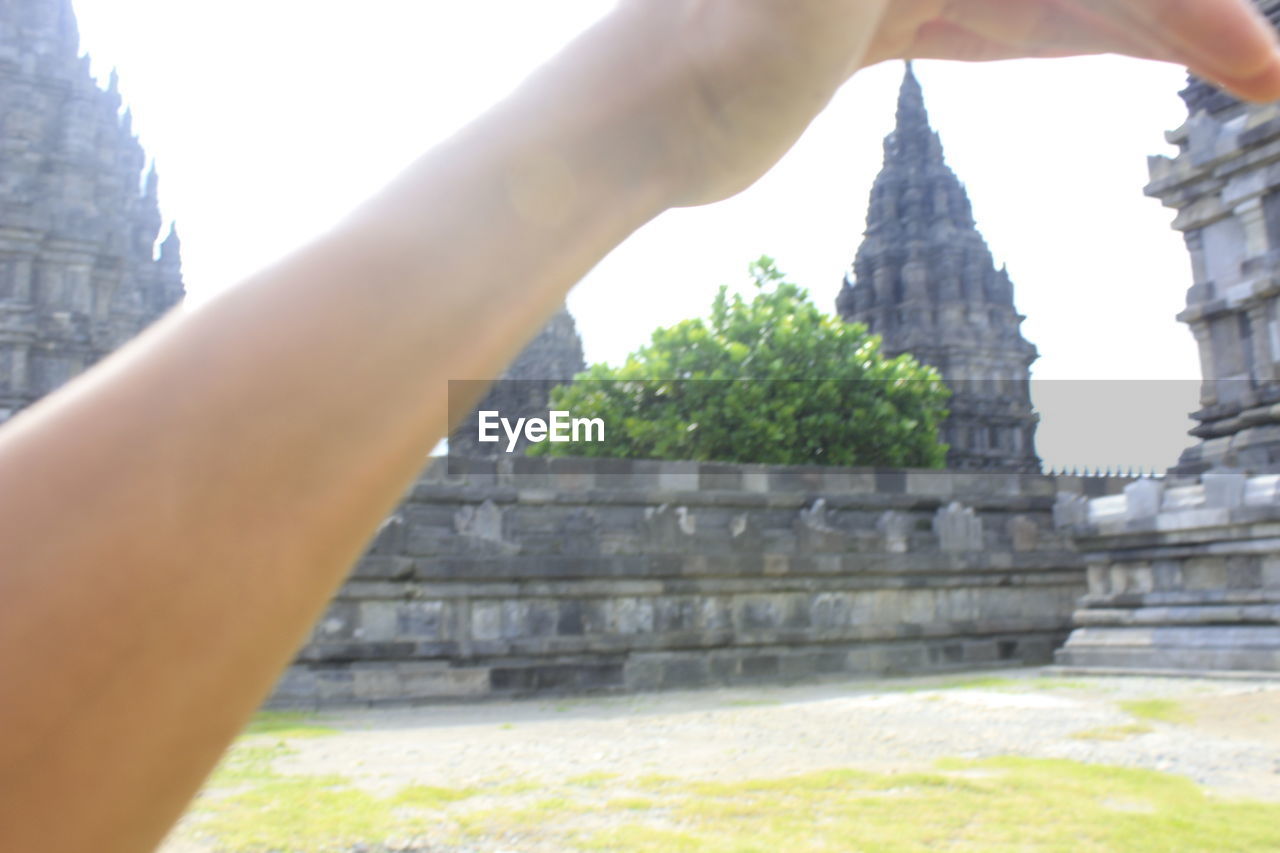 LOW ANGLE VIEW OF TEMPLE