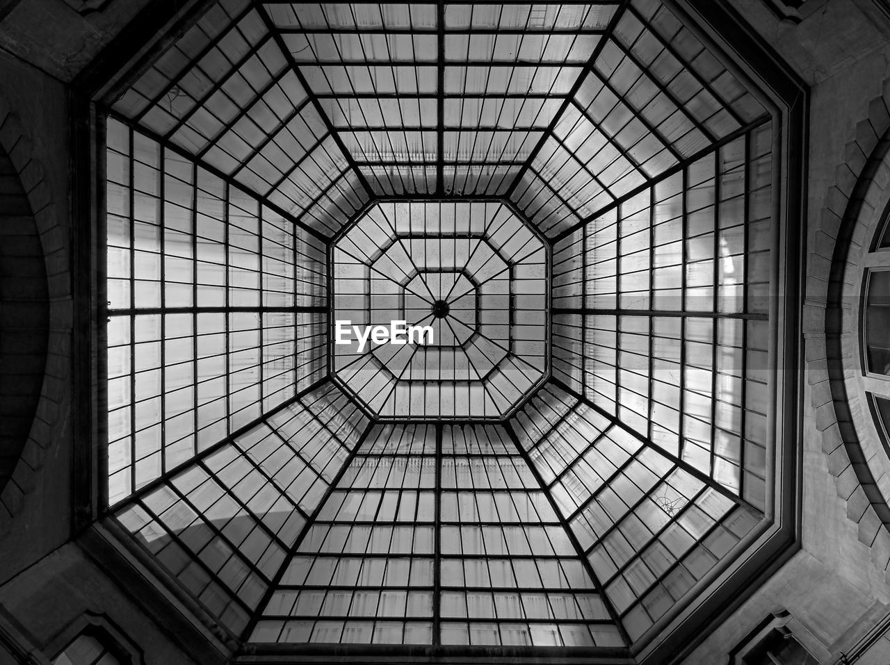 Low angle view of skylight