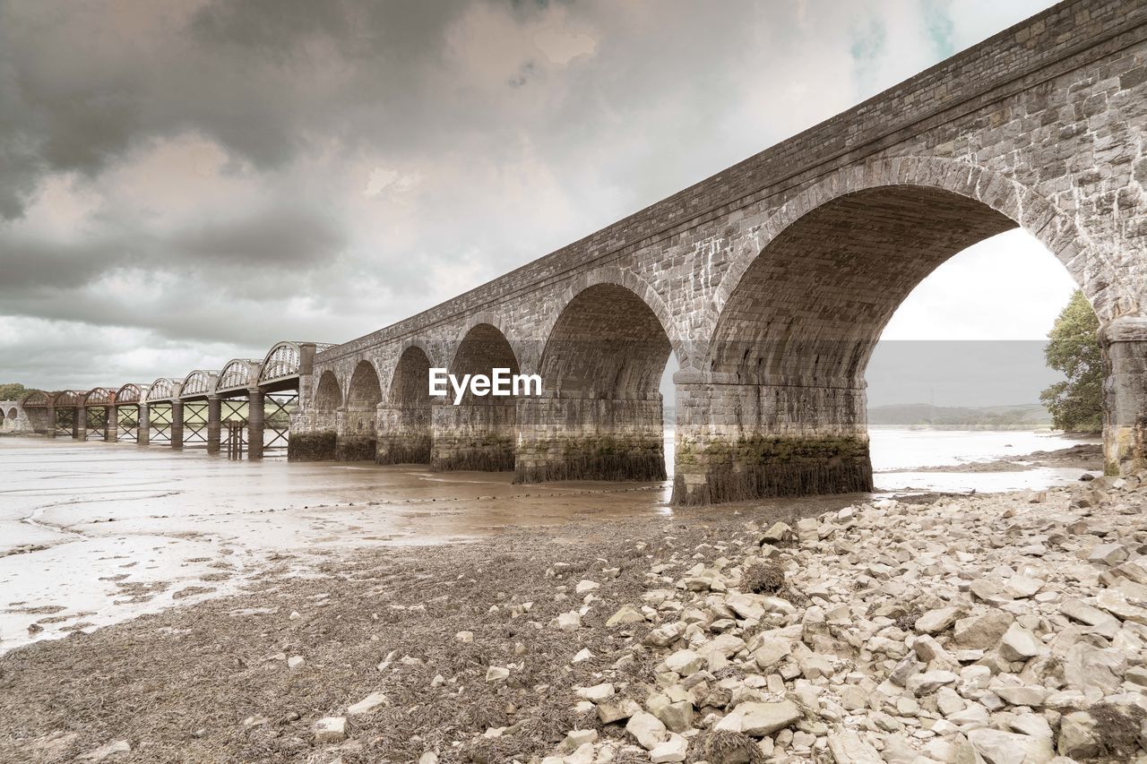 Railyway bridge in the tamar valley over the river tavy in devon