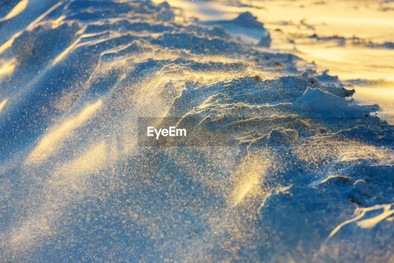 Close-up of waves on beach