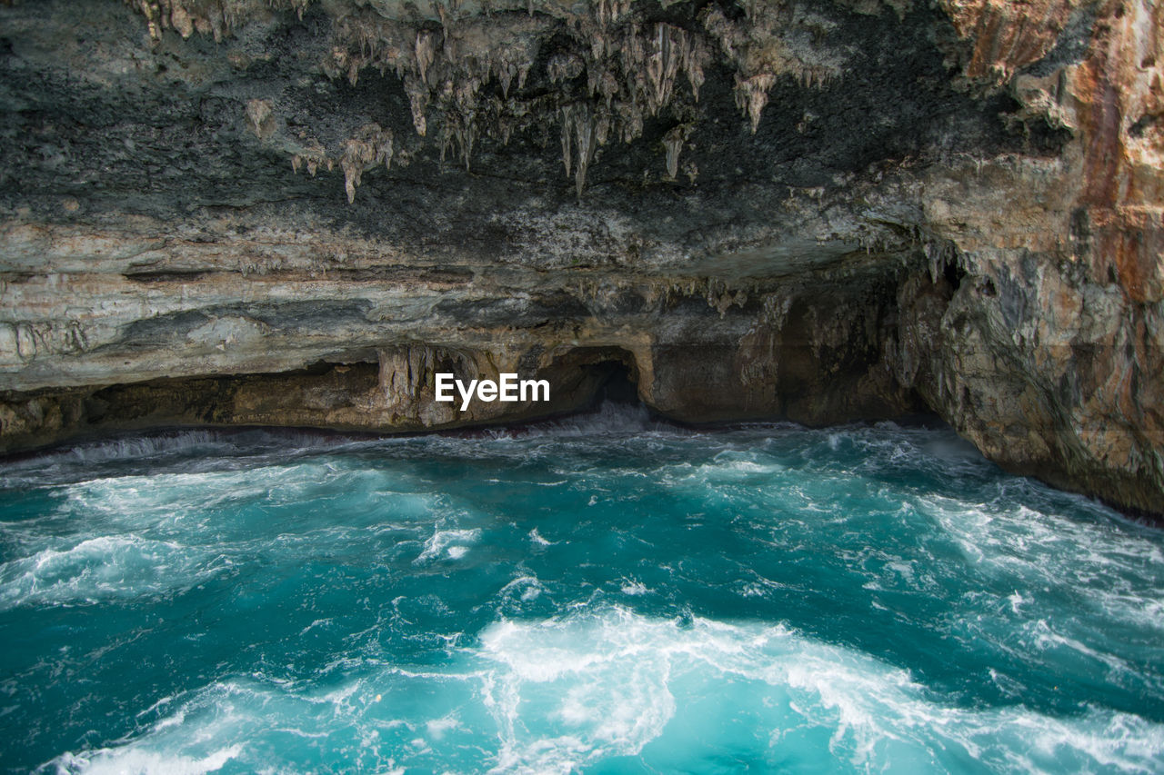 Rock formations in sea