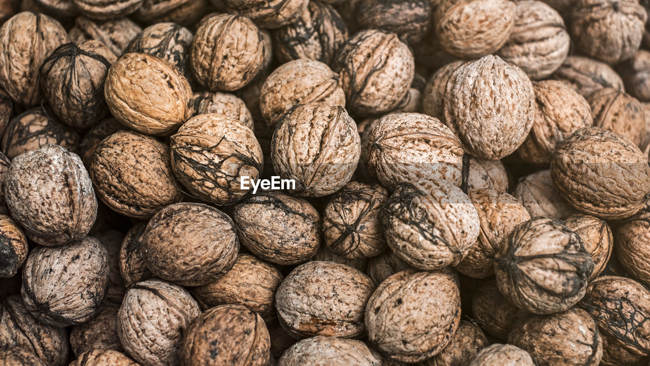 Pile of walnuts